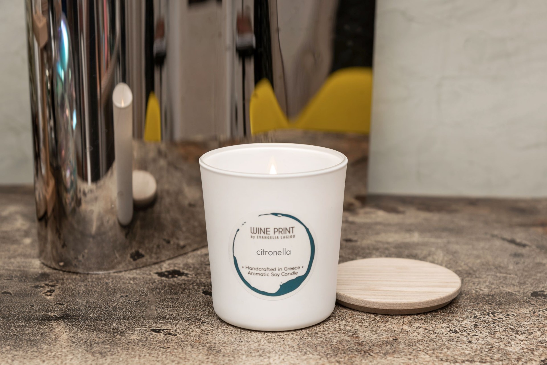 Citronella White ceramic cup